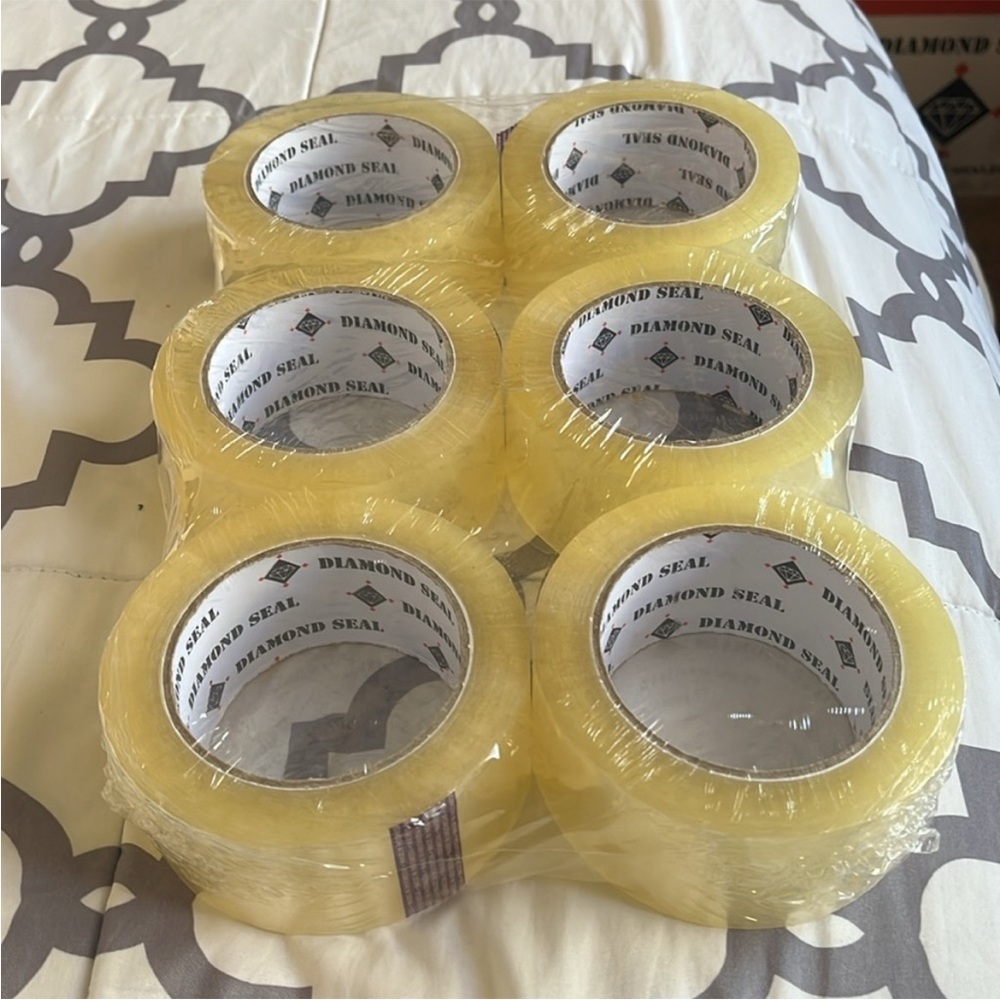 Clear shipping Tape 6 Rolls -Sealing Tape Zin x 100 yards - TAX DEDUCTIBLE - Picture 4 of 4